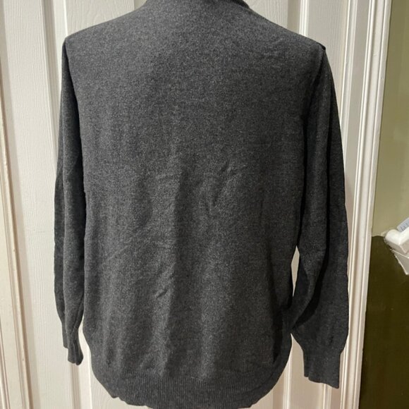 GAO YUN XIANG CASHMERE SWEATER SZ M GRANDPA ARGYLE MOCK NECK DARK ACADEMIA - Picture 4 of 16